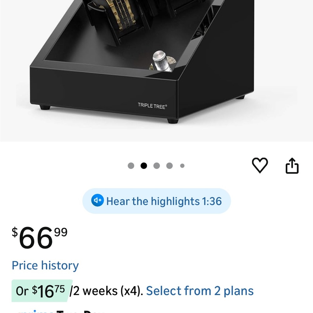 2 Watch Electric Watch Winder - Picture 5 of 5